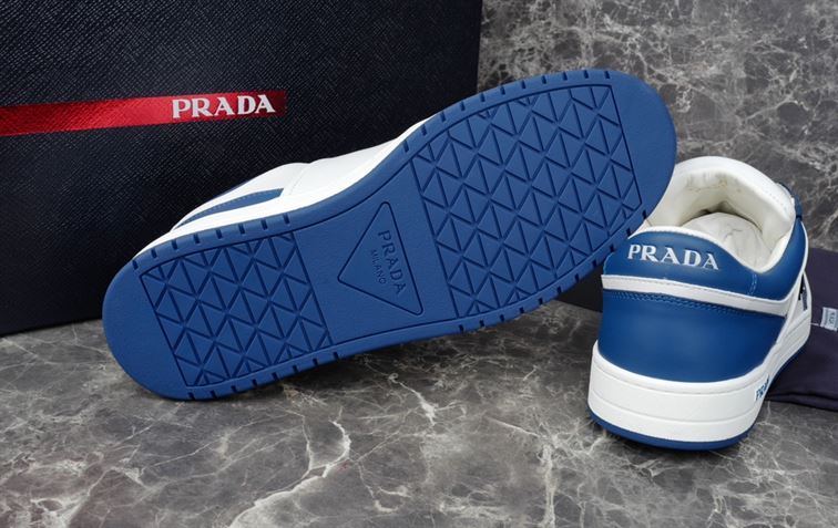 PRADA DOWNTOWN LEATHER SNEAKERS - PRS070