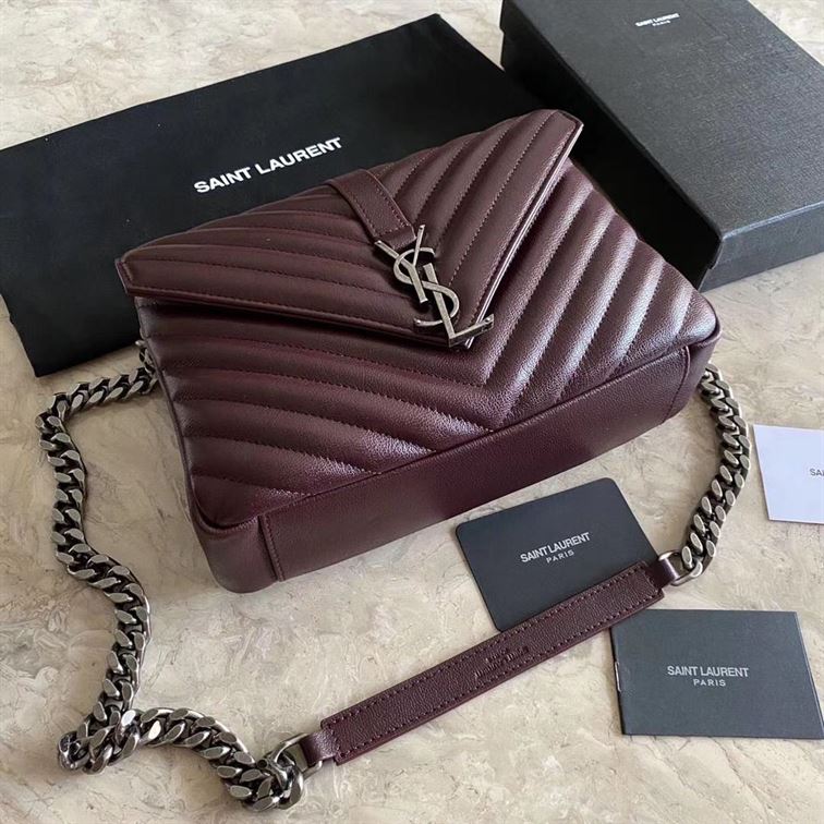 YSL COLLEGE RED PLUM BAG