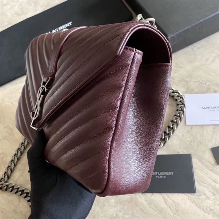 YSL COLLEGE RED PLUM BAG