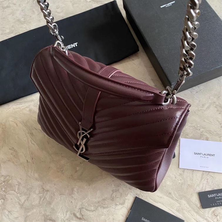 YSL COLLEGE RED PLUM BAG