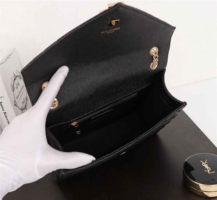 YSL ENVELOPE MEDIUM CHAIN BAG IN SUPPLE