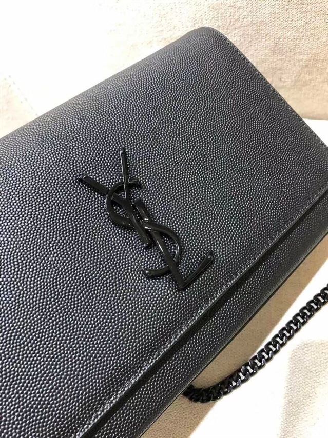 YSL KATE MEDIUM CHAIN BAG IN GRAIN DE POUDRE