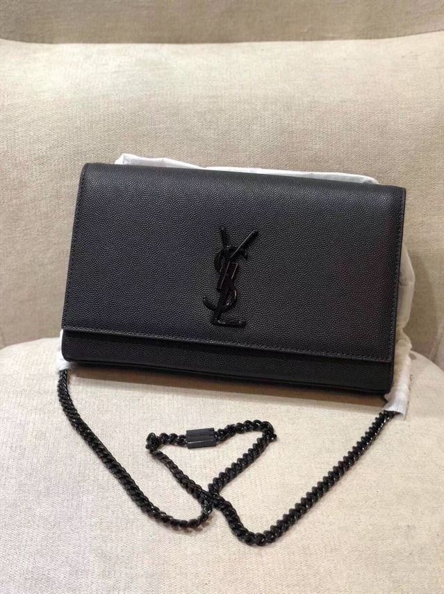 YSL KATE MEDIUM CHAIN BAG IN GRAIN DE POUDRE