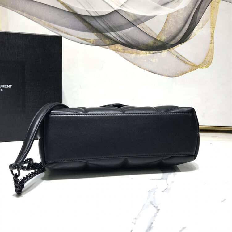 YSL LOULOU PUFFER SHOULDER BLACK BAG