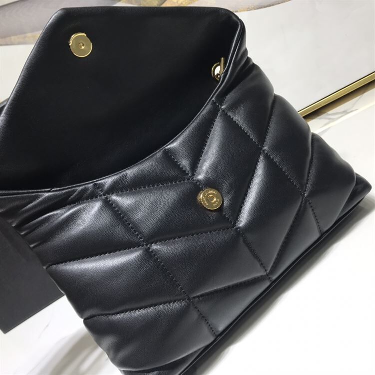 YSL LOULOU PUFFER SHOULDER BLACK BAG
