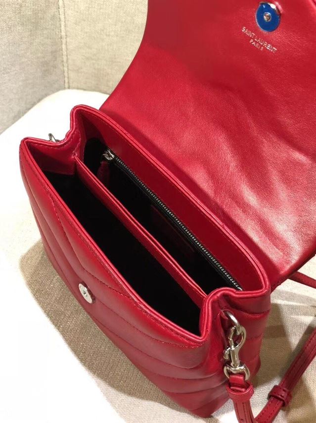 YSL LOULOU TOY STRAP RED BAG