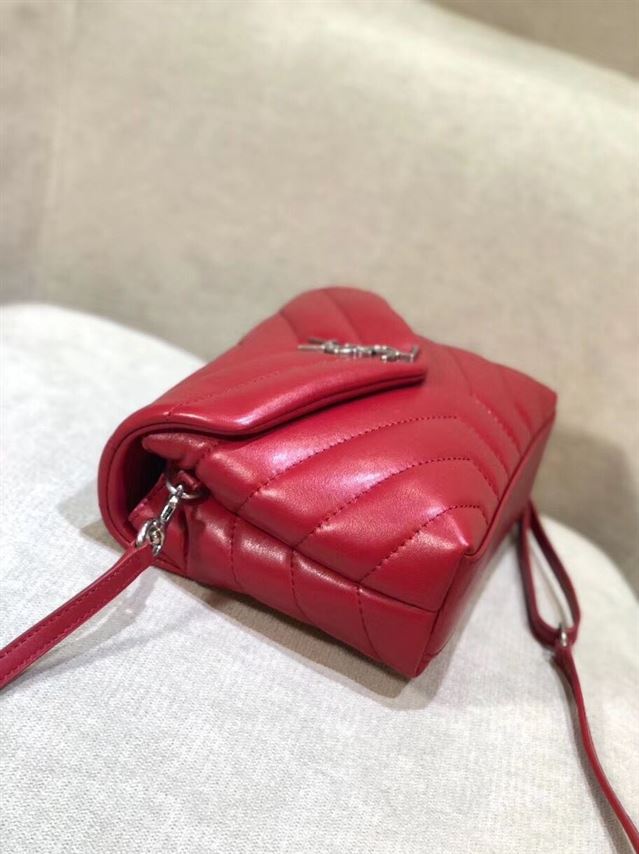 YSL LOULOU TOY STRAP RED BAG
