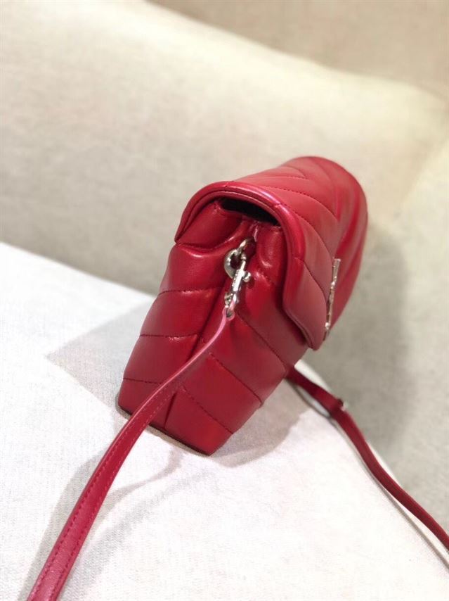 YSL LOULOU TOY STRAP RED BAG