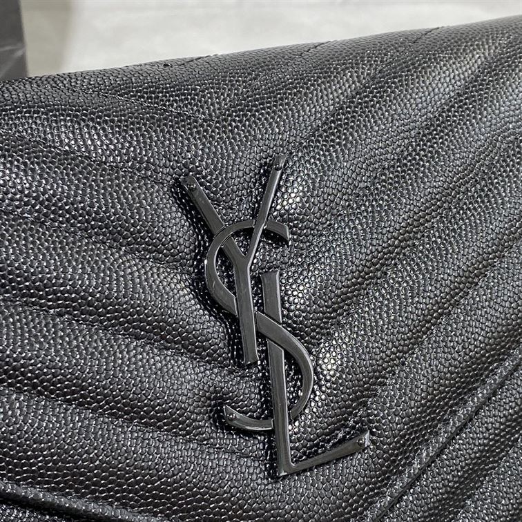 YSL MONOGRAMME CHAIN WALLET BLACK BAG