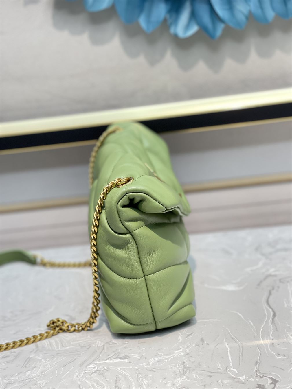 YSL PUFFER TOY MINT GREEN BAG