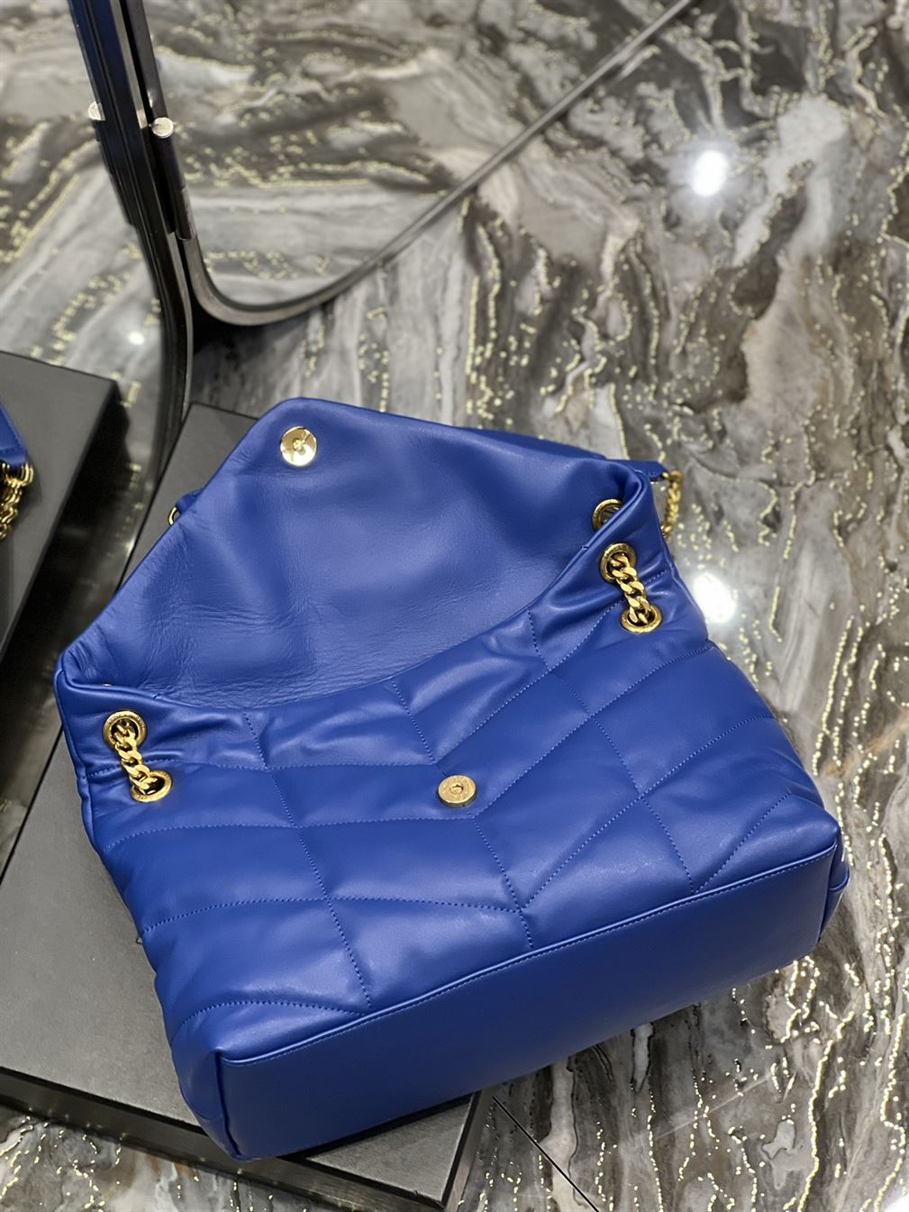YSL PUFFER TOY BLUE BAG