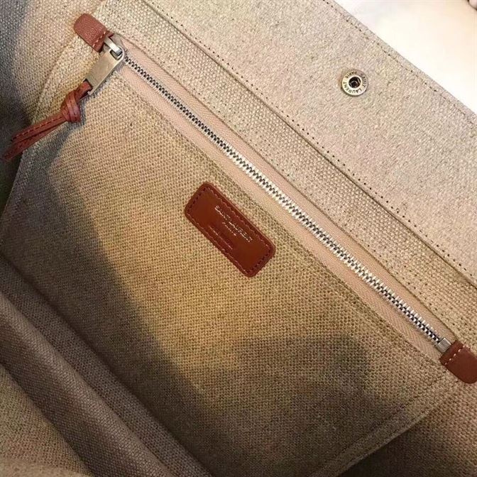 YSL RIVE GAUCHE CANVAS TOTE BEIGE BAG