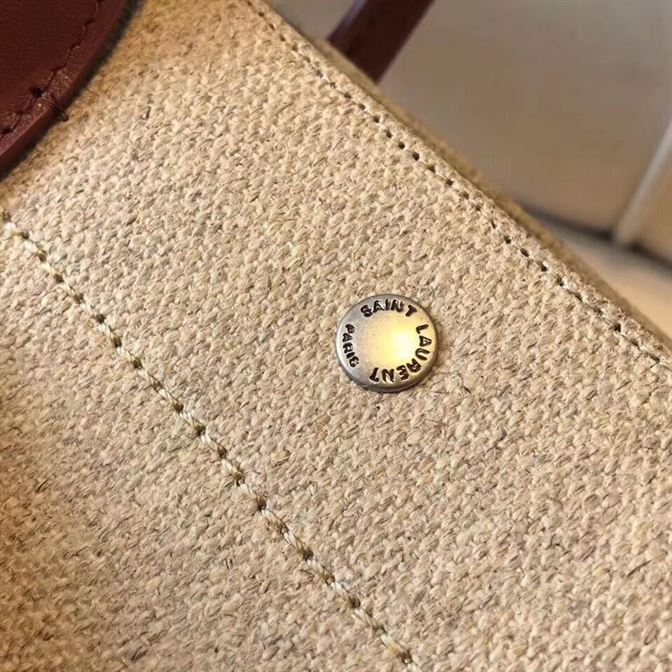 YSL RIVE GAUCHE CANVAS TOTE BEIGE BAG
