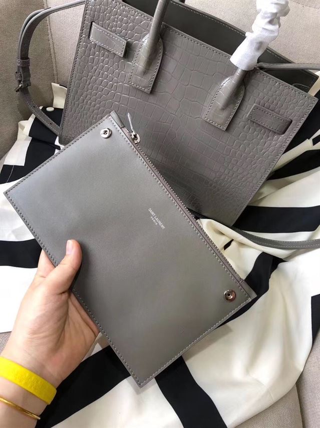 YSL SAC DE JOUR SILVER BAG