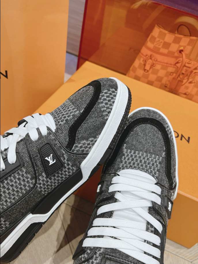 Louis Vuitton Trainer Black Damier 3D Denim Sneaker