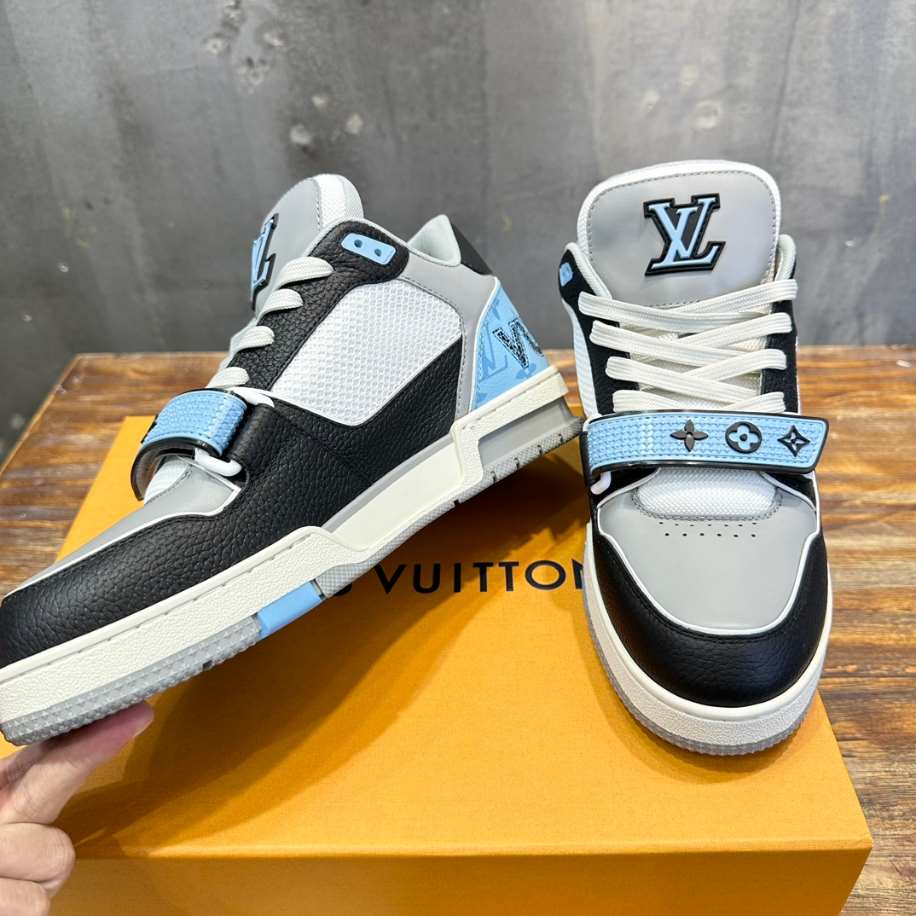 Louis Vuitton Trainer Blue Grey Black Sneaker