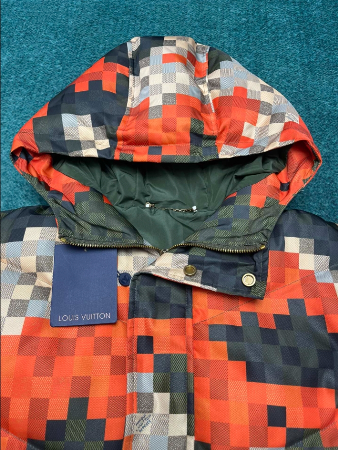 Louis Vuitton Damoflage Khaki Orange Coat - LVC049