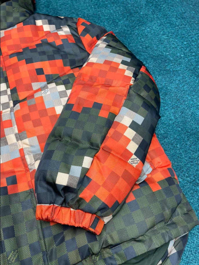 Louis Vuitton Damoflage Khaki Orange Coat - LVC049