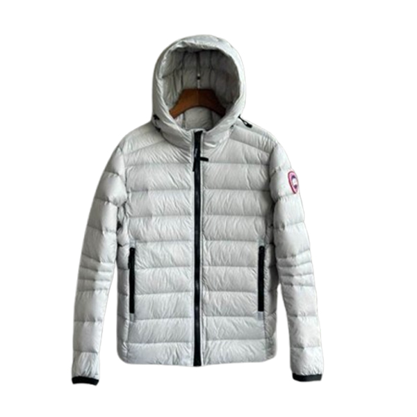 Canada Goose White Gray Crofton Down Jacket - CN34