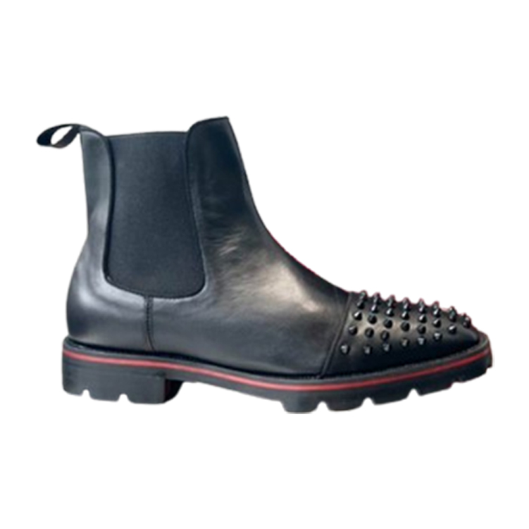 Christian Louboutin Black Leather Ankle Boots Sneaker - CLS057