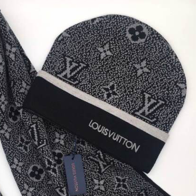 Louis Vuitton Monogram Eclipse Grey Hats - LVC014