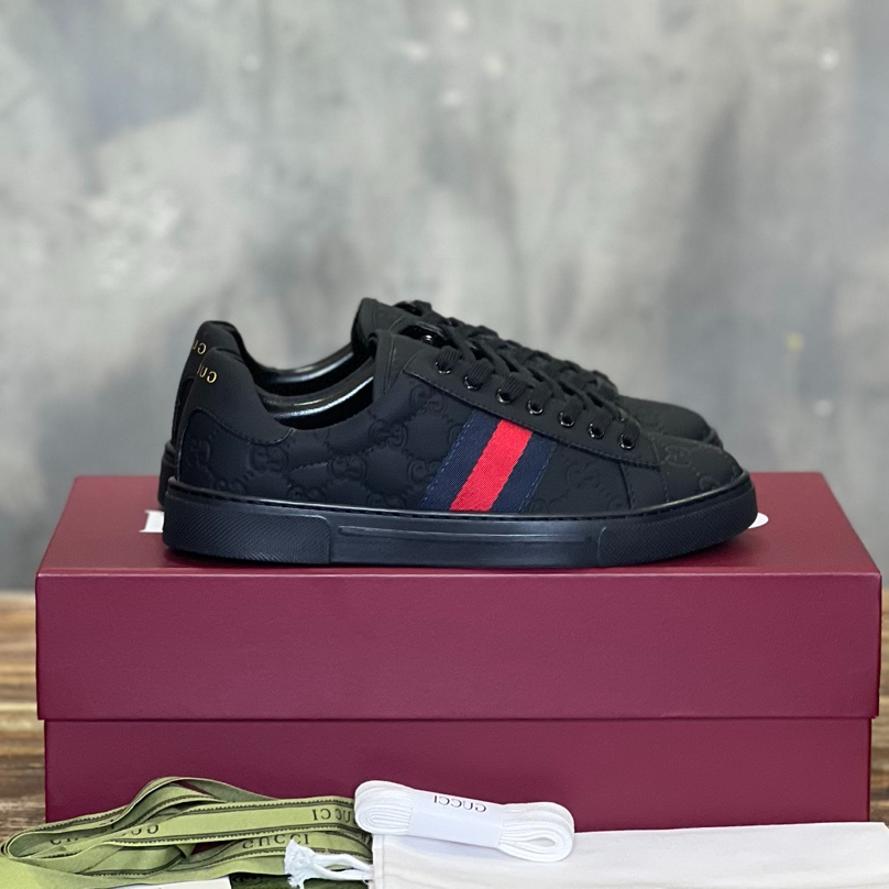 Gucci ACE Black and Red Web Sneaker - GCC170