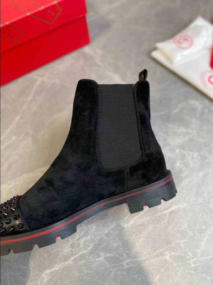 Christian Louboutin Black Ankle Boots Sneaker - CLS058