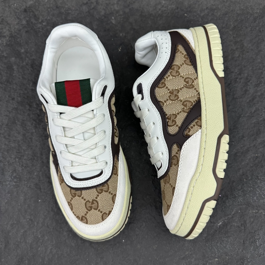 Gucci Re-Web Sneaker 'GG Canvas - Beige Ebony' - GCC157