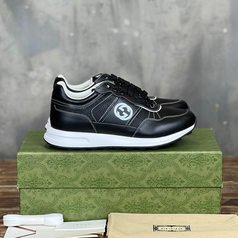 Gucci Casual Negro Suela Blanco Logo Sneaker - GCC166