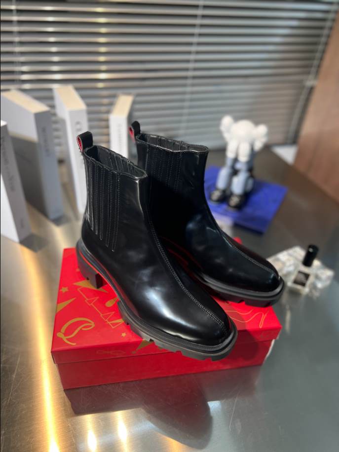 Christian Louboutin Cheney Walk Ankle Boots Black Sneaker - CLS059