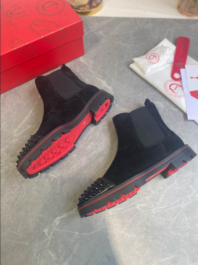 Christian Louboutin Black Ankle Boots Sneaker - CLS058