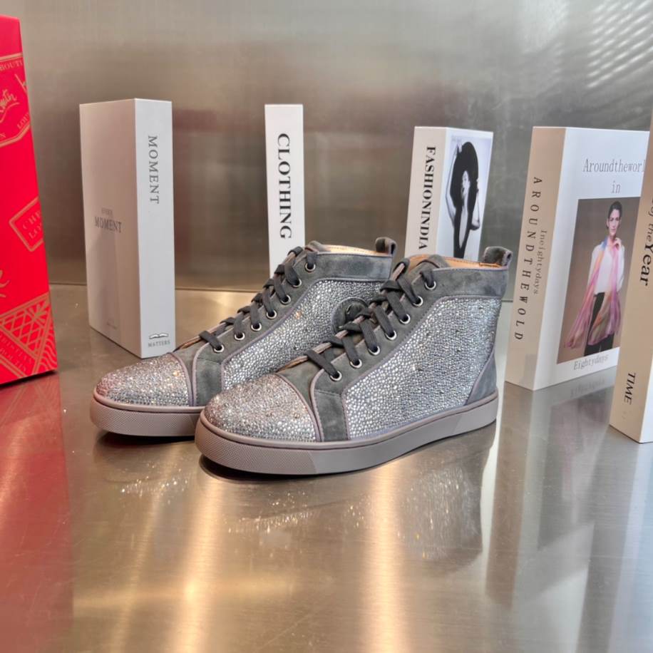 Christian Louboutin Grey Silver Sneaker - CLS054