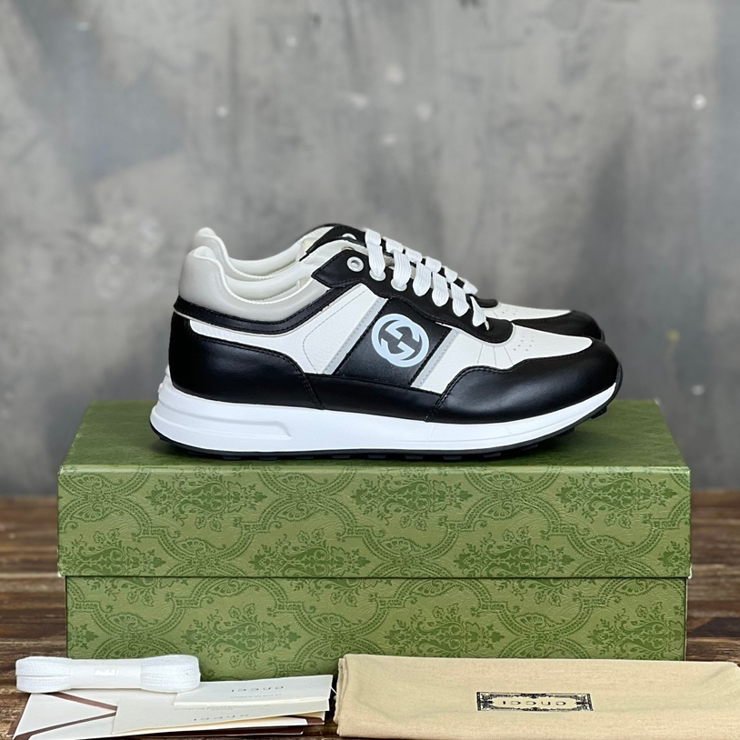Gucci Leather Low 'Black White' Sneaker - GCC167