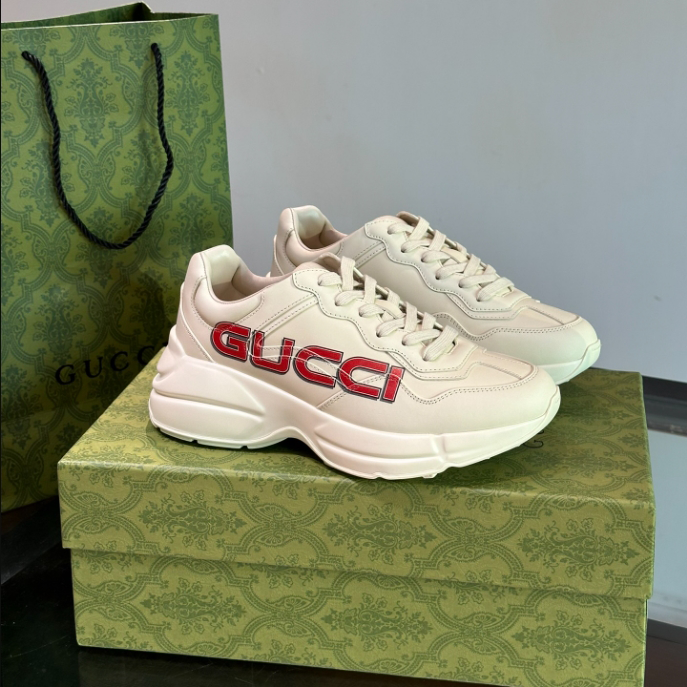 Gucci Ivory Leather Trainers In Neutrals Sneaker - GCC174