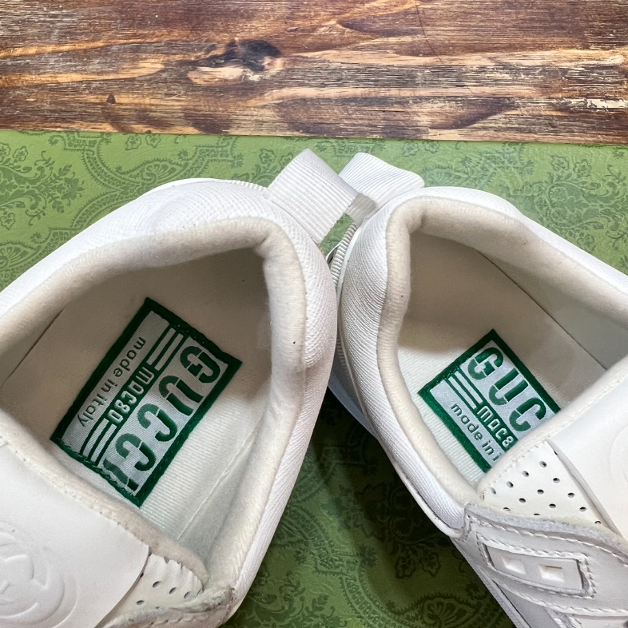 Gucci White Leather Mid Sneaker - GCC176