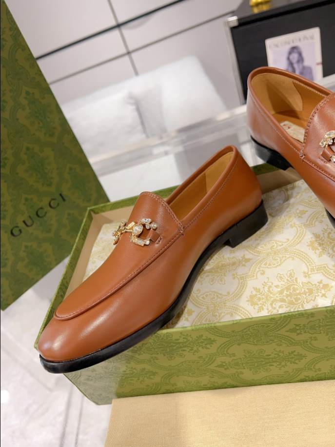 Gucci Jordaan Brown Loafer - GL068