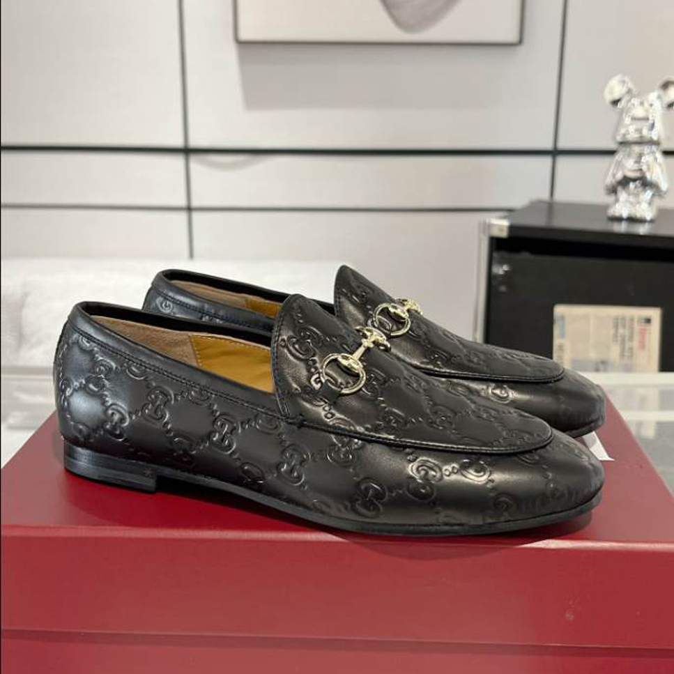 Gucci Horsebit Black GC Monogram Loafer - GL062