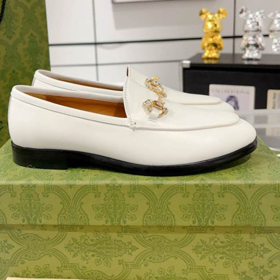 Gucci Jordaan White Black Loafer - GL070