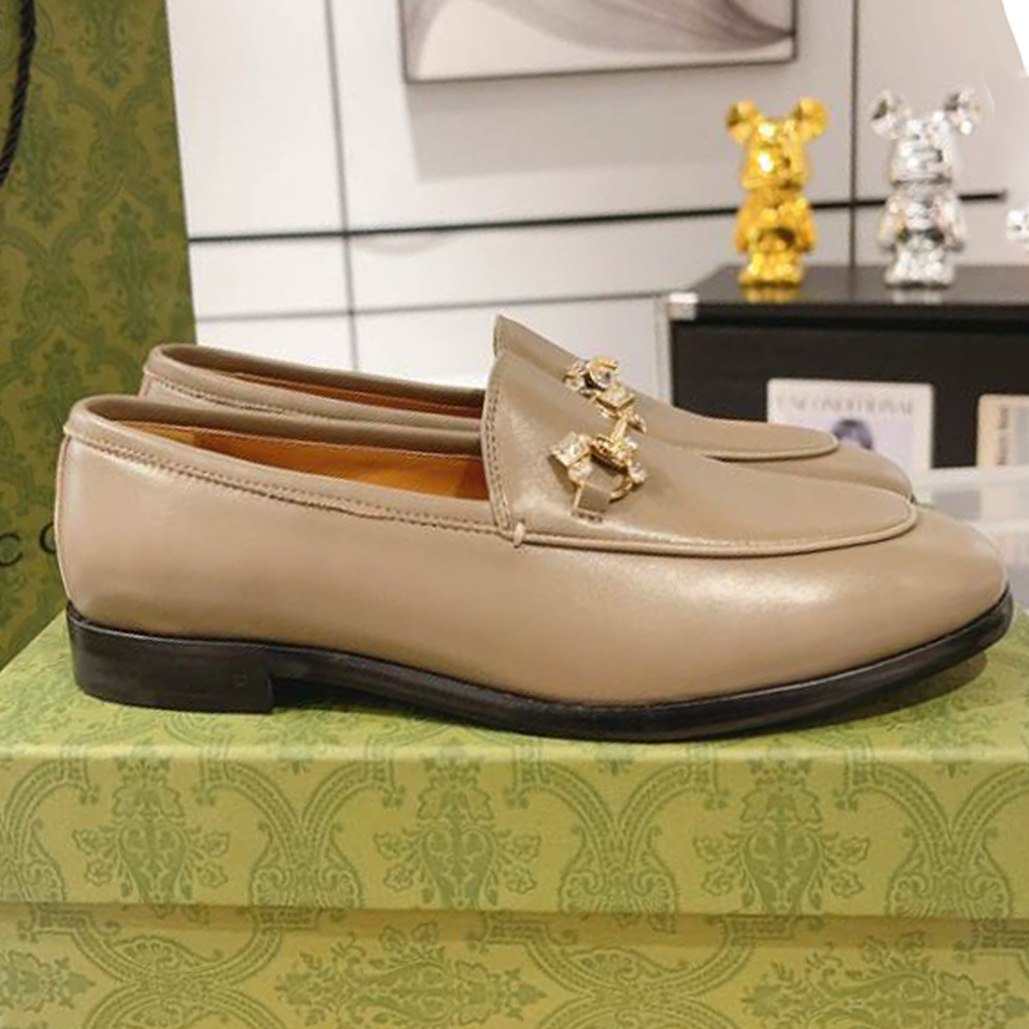 Gucci Jordaan Brown Leather Loafer - GL073