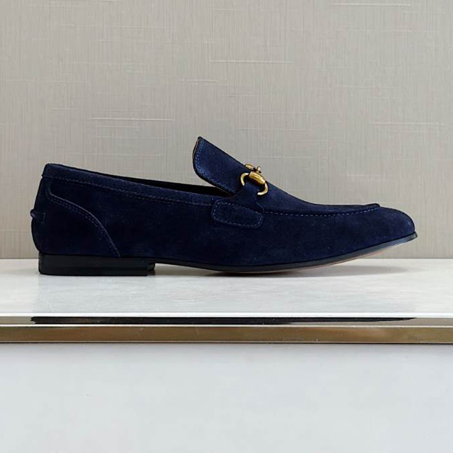 Gucci Horsebit Blue Suede Loafer - GL085
