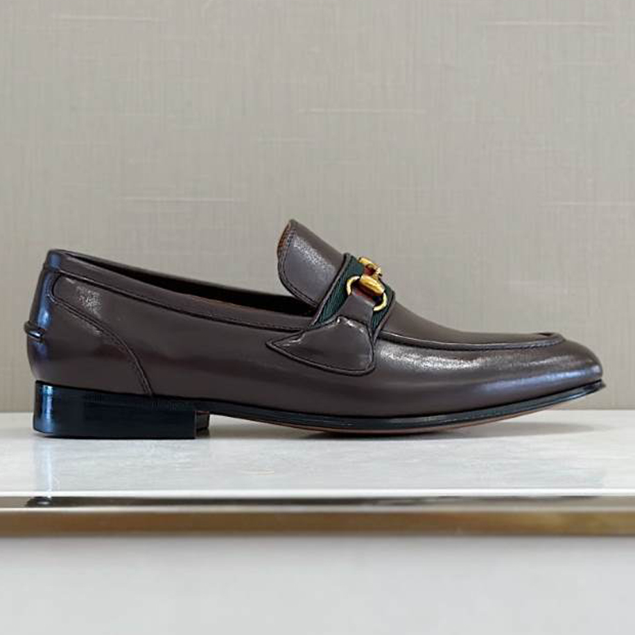 Gucci Men Horsebit Brown Loafer - GL089
