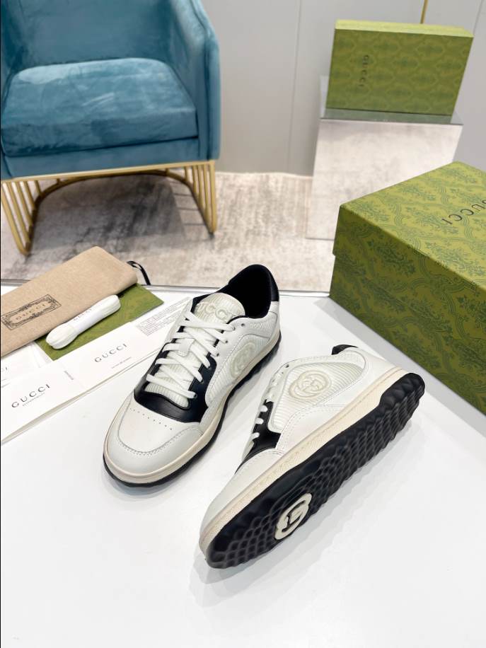 Gucci MAC80 Off-White Black Sneakers - GCC225