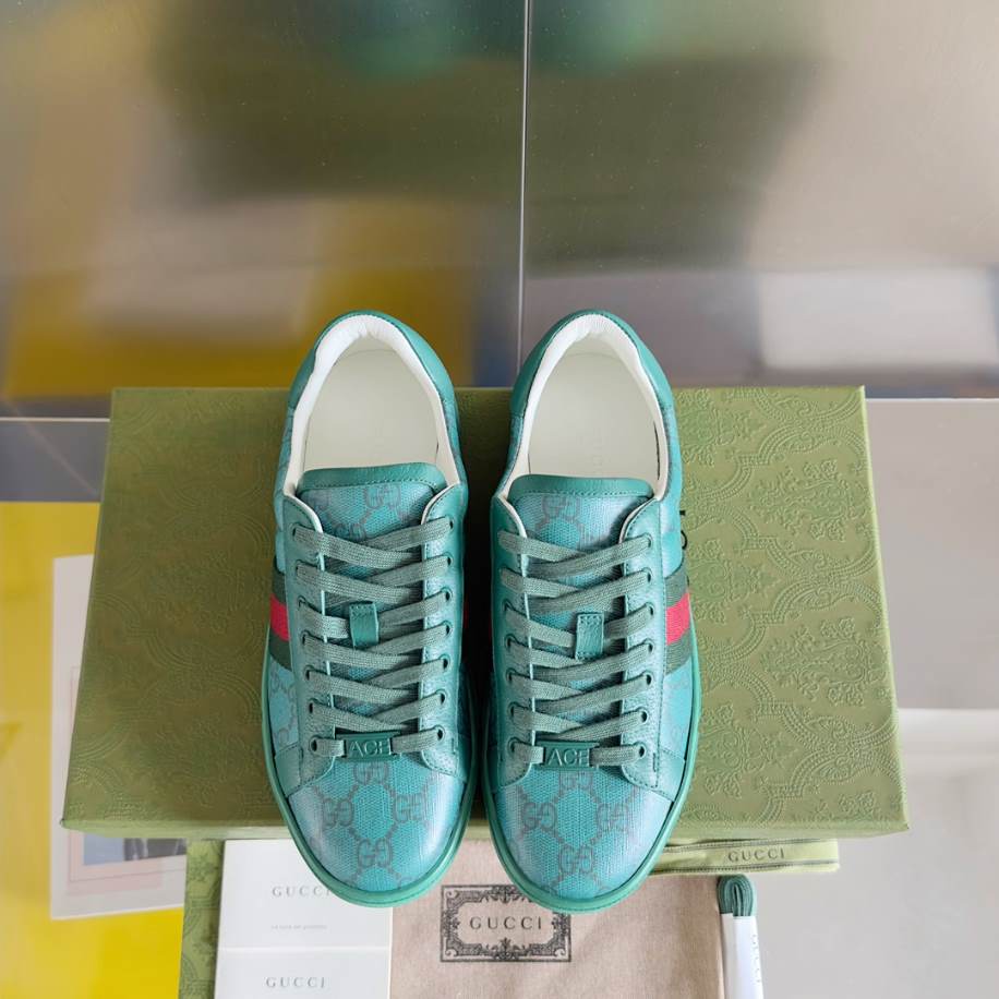 Gucci Ace Crystal Green Sneakers - GCC188