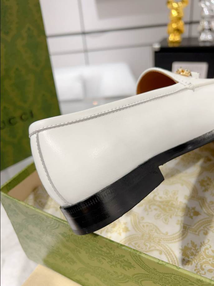 Gucci Jordaan White Black Loafer - GL070