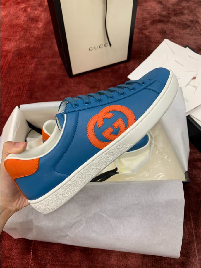 Gucci Ace Blue Orange Sneakers - GCC195