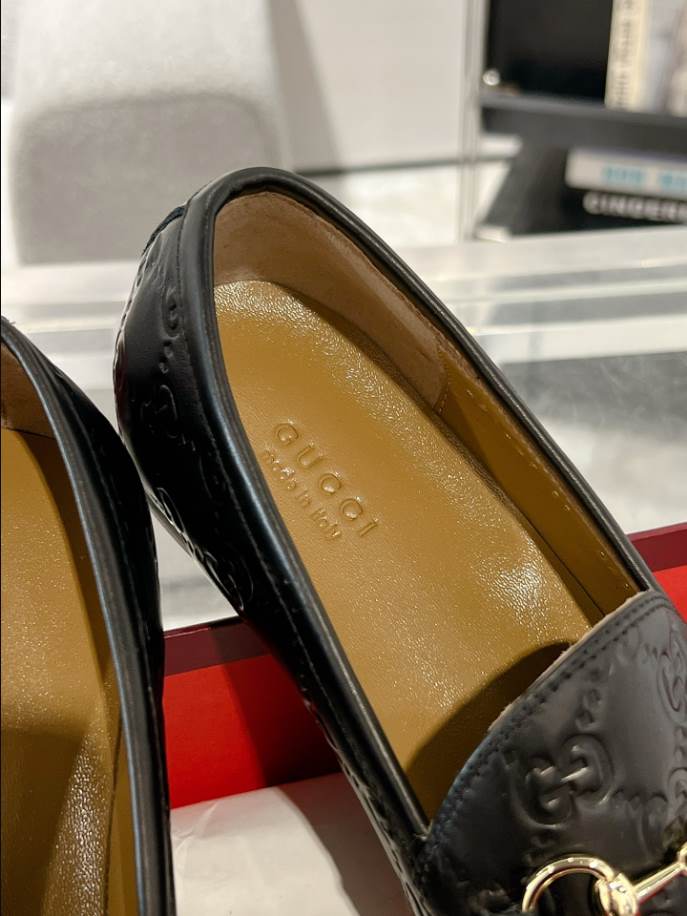 Gucci Horsebit Black GC Monogram Loafer - GL062