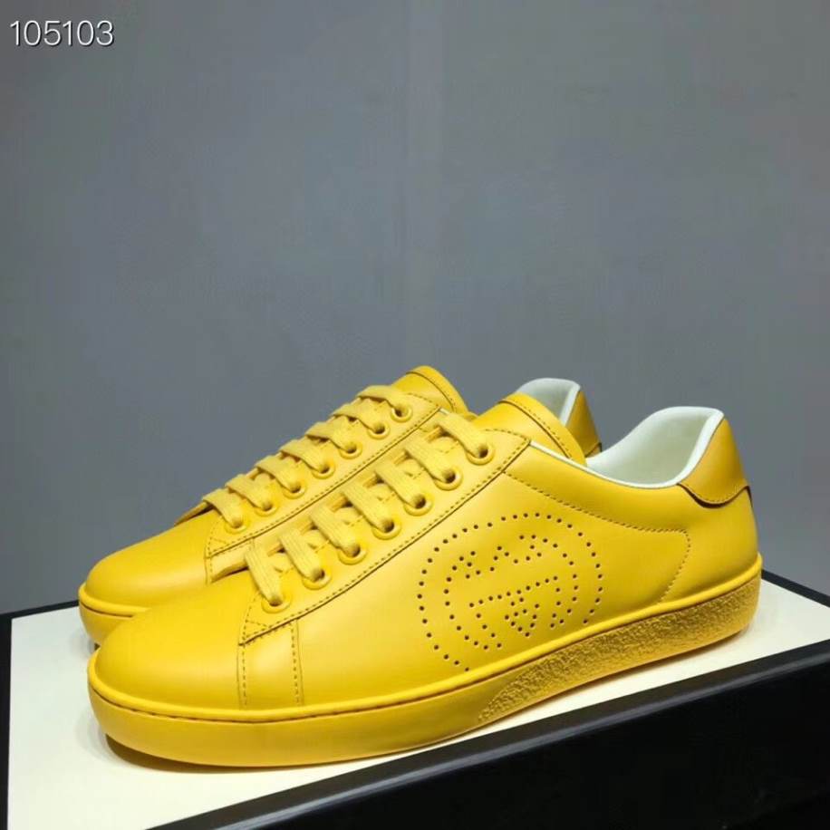 Gucci Ace Interlocking G - Light Yellow Sneakers - GCC229