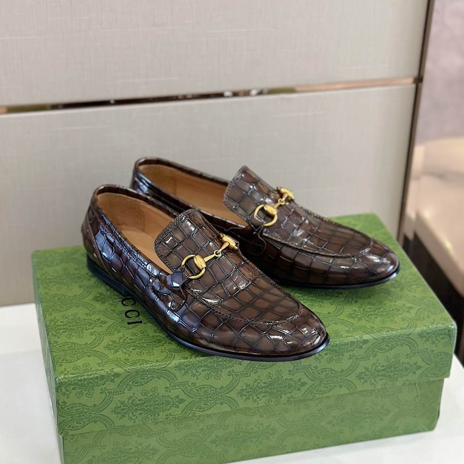 Gucci Thick Base Elevation Brown Loafer - GL086