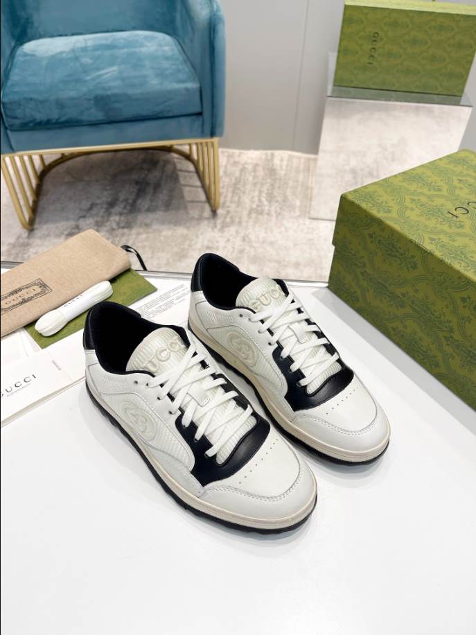 Gucci MAC80 Off-White Black Sneakers - GCC225