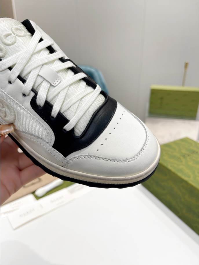 Gucci MAC80 Off-White Black Sneakers - GCC225